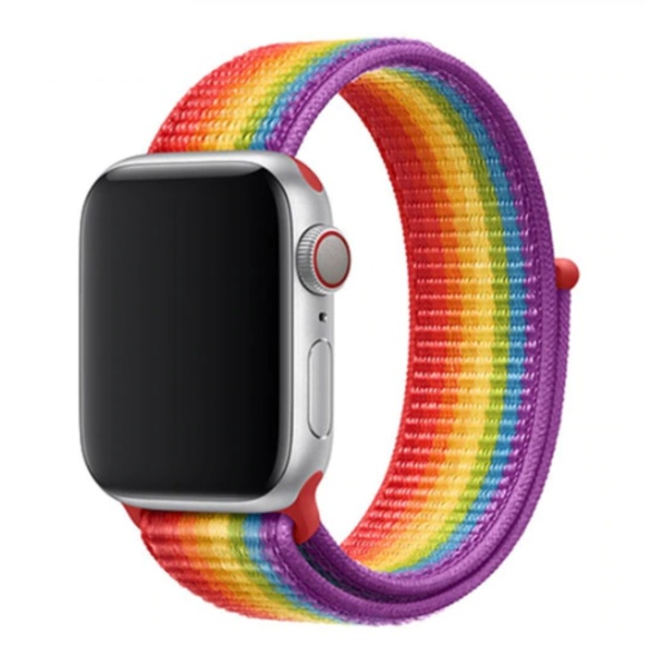 NEW RAINBOW Strap Loop Band FOR Apple Watch - Picture 2 of 6